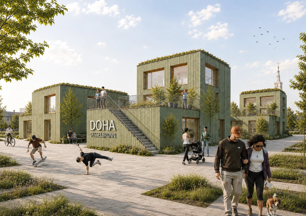 DOHA – grüne Stadtbausteine in Holz, Studie