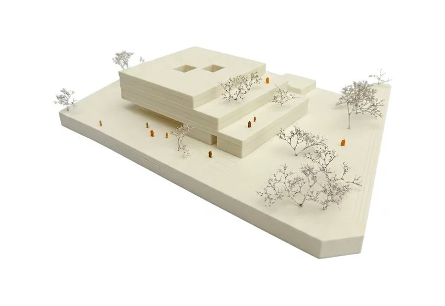 Das kleine Krokodil – Wettbewerbsmodell der abgestuften Terrassenschule